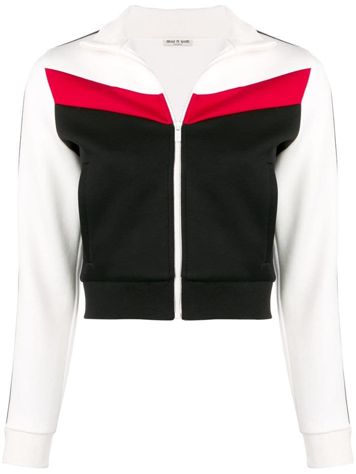Miu Miu Colour Block Jacket - Black