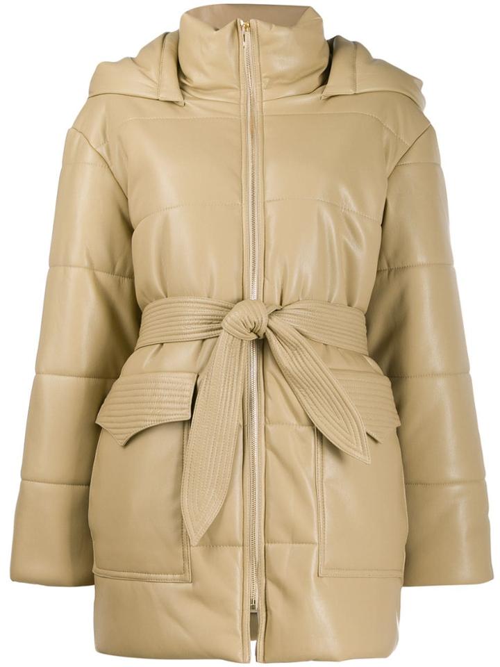 Nanushka Lenox Quilt Detail Puffer Jacket - Neutrals