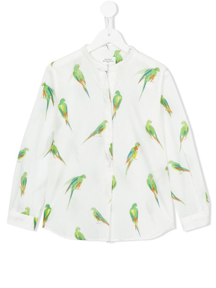 Hartford Kids Parrot Print Shirt, Girl's, Size: 10 Yrs, White
