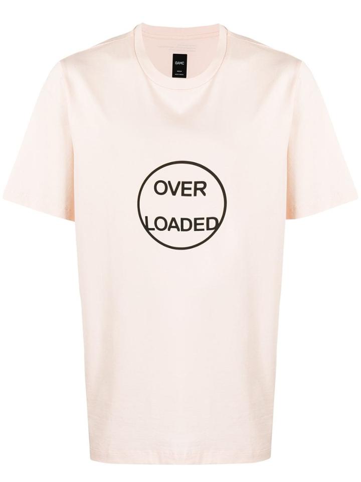 Oamc 'over Loaded' Print T-shirt - Pink