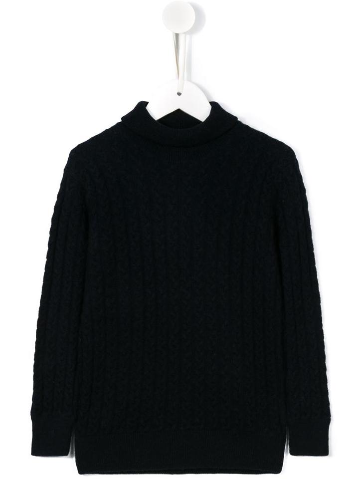 Cashmirino Cable Knit Jumper, Boy's, Size: 10 Yrs, Blue