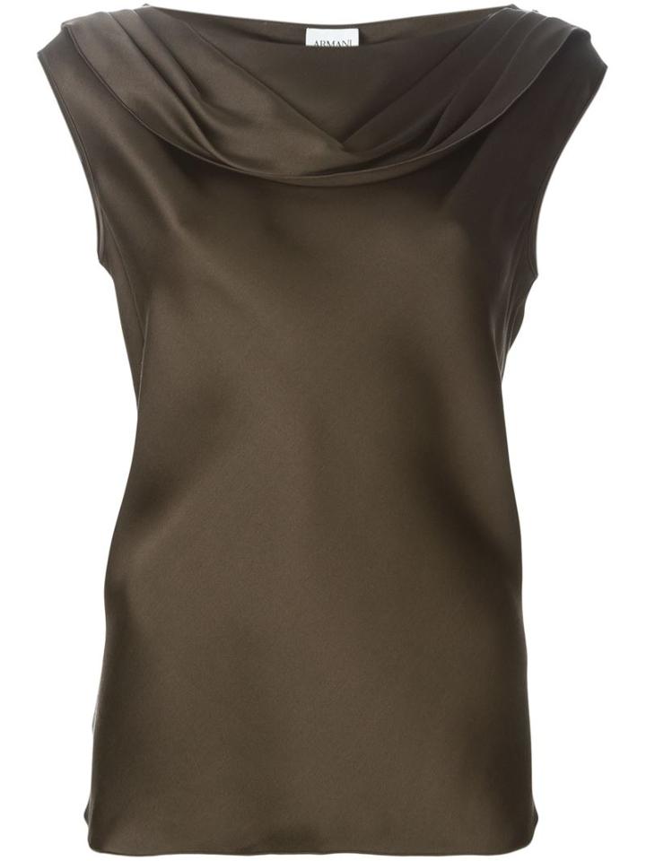 Armani Collezioni Cowl Neck Tank Top