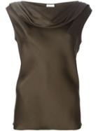 Armani Collezioni Cowl Neck Tank Top