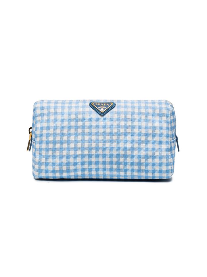 Prada Cotton Makeup Pouch - Blue