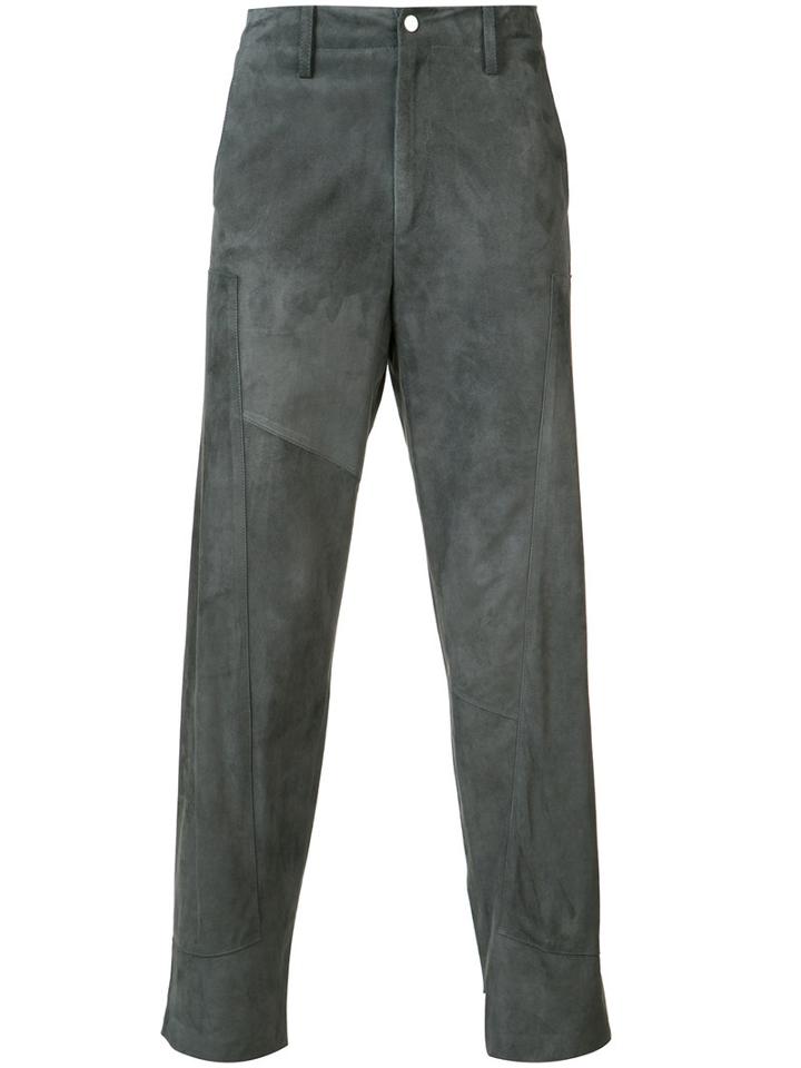 Deveaux 'sail' Trousers, Men's, Size: 2, Grey, Lamb Nubuck Leather