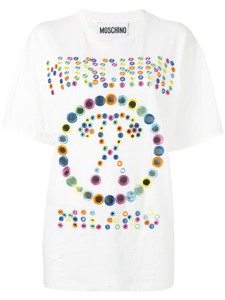 Moschino Mirror Embroidery T-shirt - White