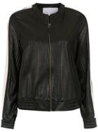 Nk Leather Bomber Jacket - Black