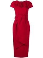 Stella Mccartney Sash Detail Midi Dress - Red