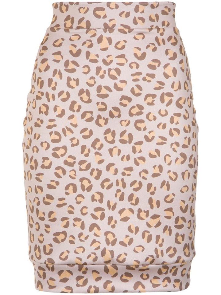 Amir Slama Leopard Print Skirt - Neutrals