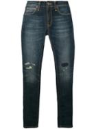 Nudie Jeans Co - Ripped Skinny Jeans - Men - Organic Cotton/spandex/elastane - 28, Blue, Organic Cotton/spandex/elastane