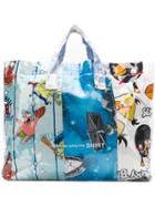Comme Des Garçons Shirt Printed Tote Bag - Blue