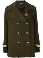 P.a.r.o.s.h. 'lusi' Military Jacket, Women's, Size: Medium, Green, Polyamide/polyester/viscose/virgin Wool