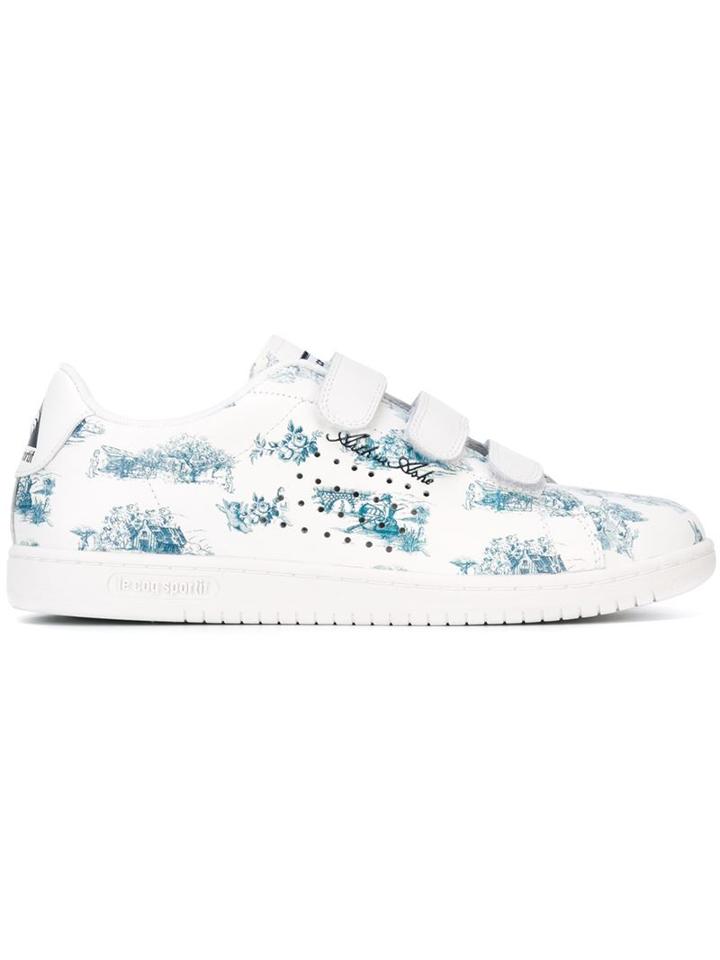 Le Coq Sportif Arthur Ashe Strap Sneakers, Men's, Size: 42, White, Leather/cotton/rubber