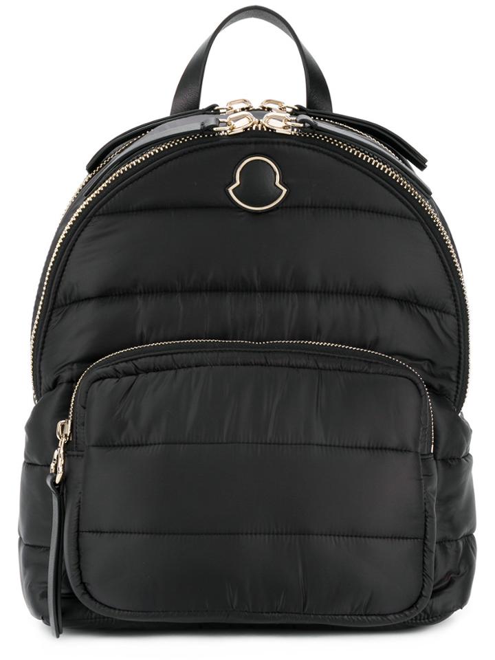 Moncler Logo Patch Padded Backpack - Black