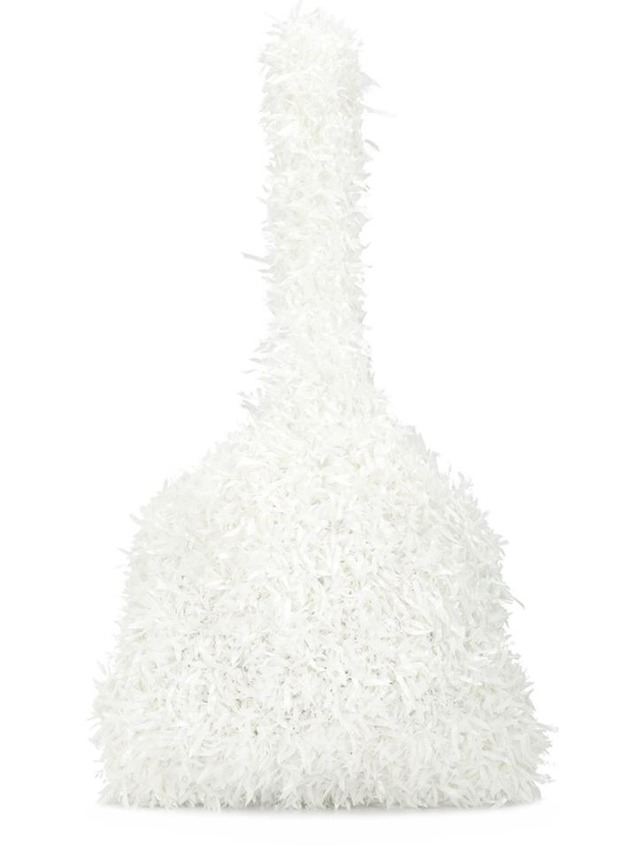 Xiao Li Wrist Strap Knitted Clutch, Women's, White