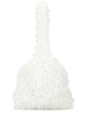 Xiao Li Wrist Strap Knitted Clutch, Women's, White