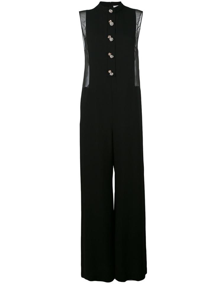 Lanvin - Sleeveless Jumpsuit - Women - Polyester/acetate/viscose - 38, Black, Polyester/acetate/viscose