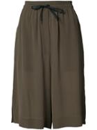 Osklen - Knee-length Shorts - Women - Silk - 36, Green, Silk