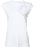 Brunello Cucinelli Stylised Print Top, Women's, Size: Xl, White, Cotton