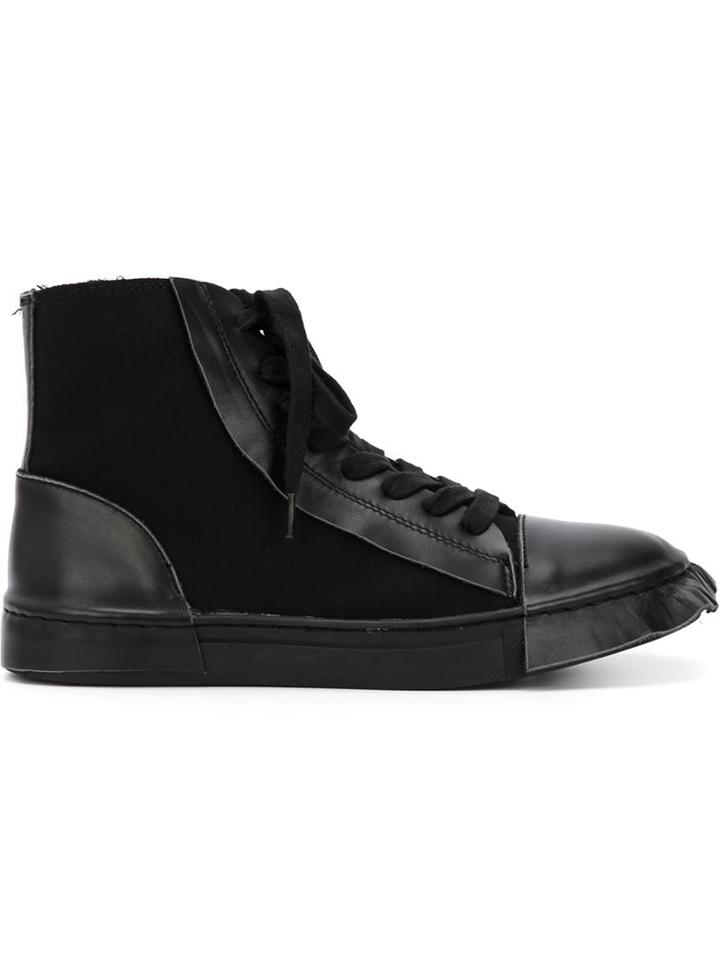 Yohji Yamamoto Panelled Hi-top Sneakers