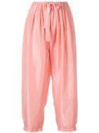 Forte Forte Cropped High Waisted Trousers - Pink