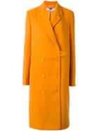 Stella Mccartney Double Breasted Button-up Coat, Women's, Size: 38, Yellow/orange, Cotton/polyamide/viscose/wool