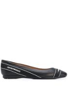 Emporio Armani Logo Band Ballerina Shoes - Black