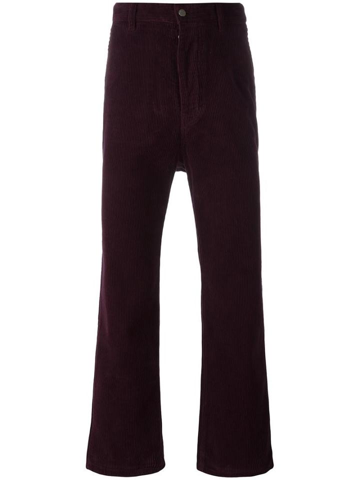 Ami Alexandre Mattiussi Corduroy Trousers, Men's, Size: Xl, Pink/purple, Cotton
