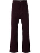 Ami Alexandre Mattiussi Corduroy Trousers, Men's, Size: Xl, Pink/purple, Cotton