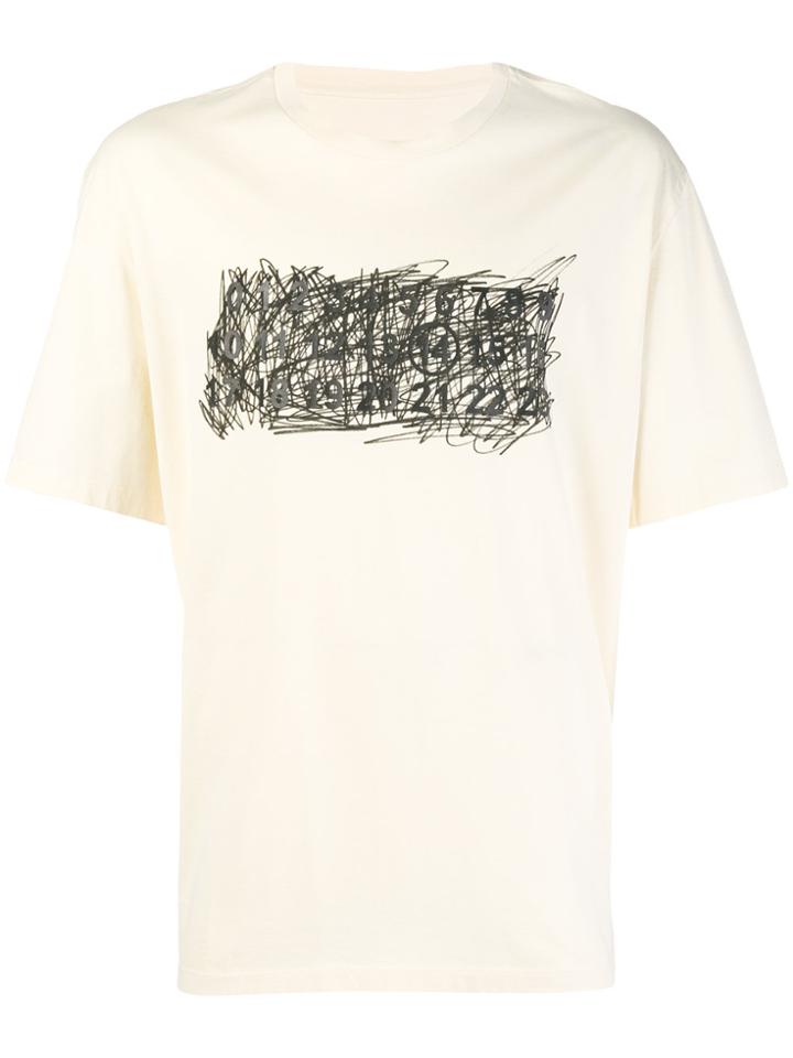 Maison Margiela Graffiti Print Short-sleeve T-shirt - Yellow & Orange
