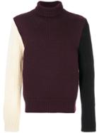 Calvin Klein 205w39nyc Ribbed Colour Block Sweater - Red