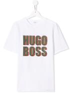Boss Kids Logo Printed T-shirt - White