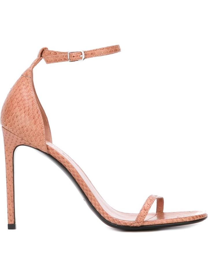 Saint Laurent Jane Sandals, Women's, Size: 37, Pink/purple, Leather