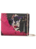 Jimmy Choo Candy Glitter Face Shoulder Bag - Pink & Purple