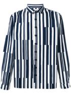 Sunnei Striped Shirt, Men's, Size: Small, Blue, Cotton