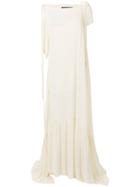 Ann Demeulemeester Ruffled-hem Maxi Dress - Nude & Neutrals