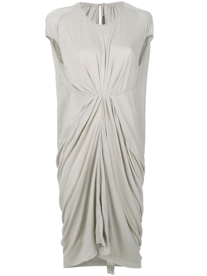 Rick Owens Lilies Gathered-front Draped Dress - Nude & Neutrals