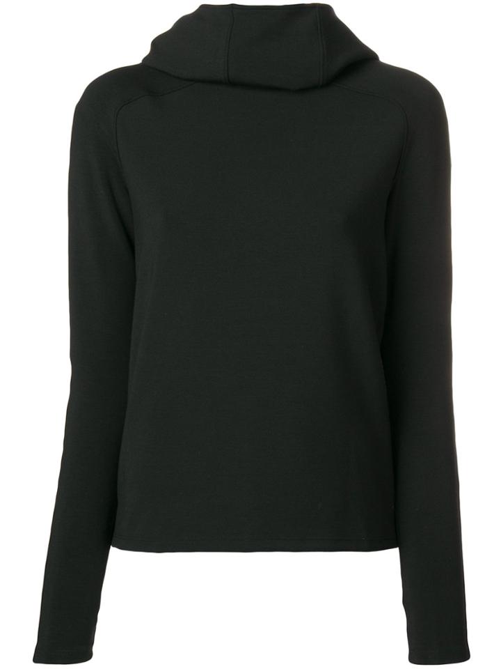 Paco Rabanne Bodyline Hoodie Top - Black