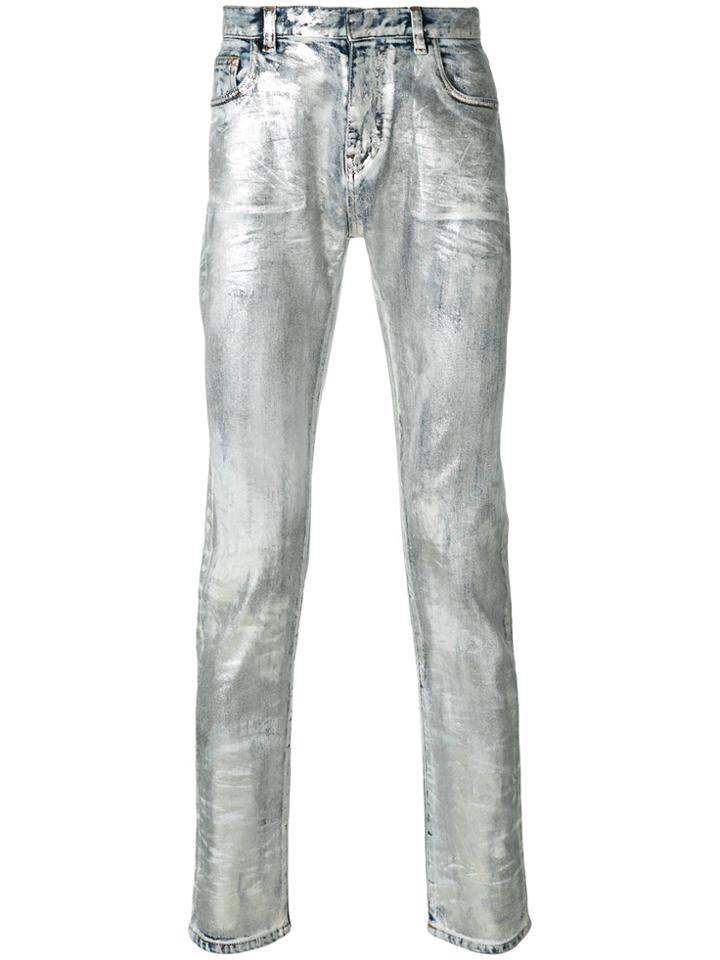 Faith Connexion Faded Metallic Jeans - Blue