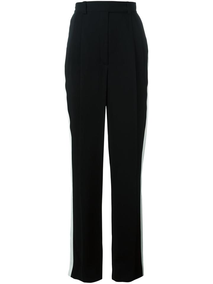Lanvin Straight Leg Trousers, Women's, Size: 36, Black, Viscose/spandex/elastane