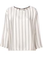 Forte Forte Striped Blouse - Nude & Neutrals