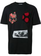 Mcq Alexander Mcqueen Printed Appliqué T-shirt, Men's, Size: Large, Black, Cotton