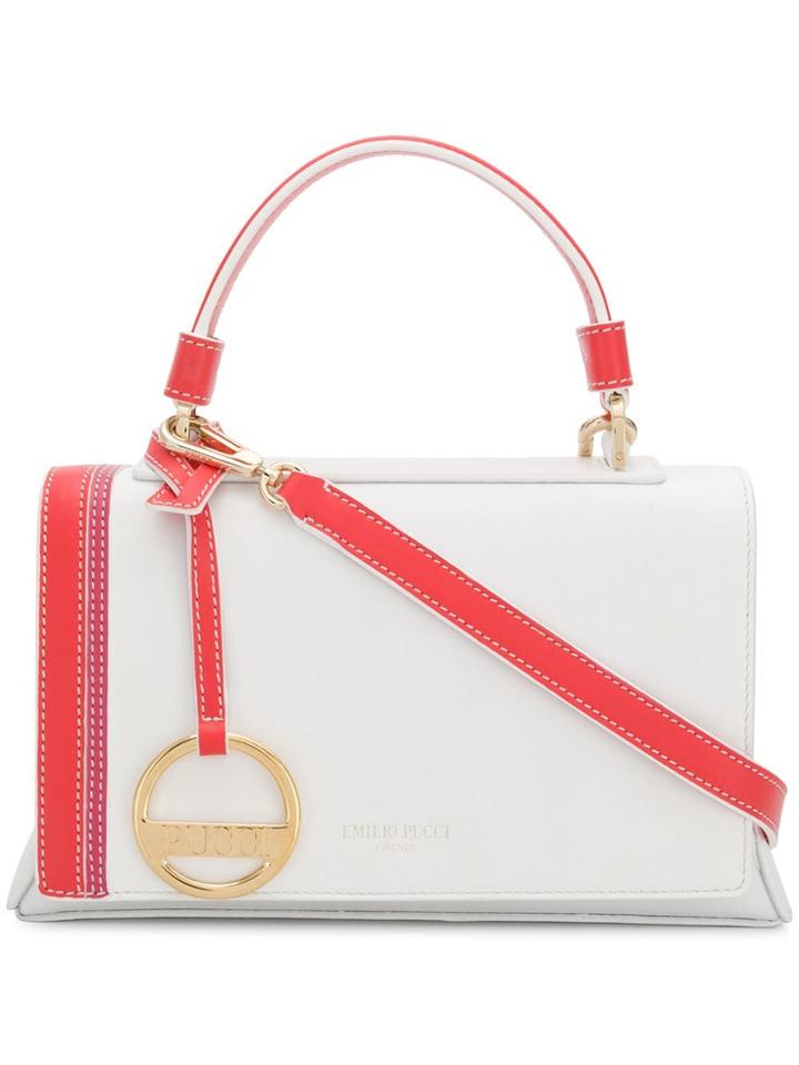 Emilio Pucci Printed Small Satchel - White