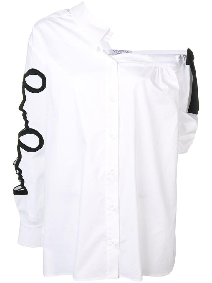 Vivetta Dropped Shoulder Shirt With Embroidery - White