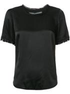 Raquel Allegra Fringe Trimmed Blouse - Black