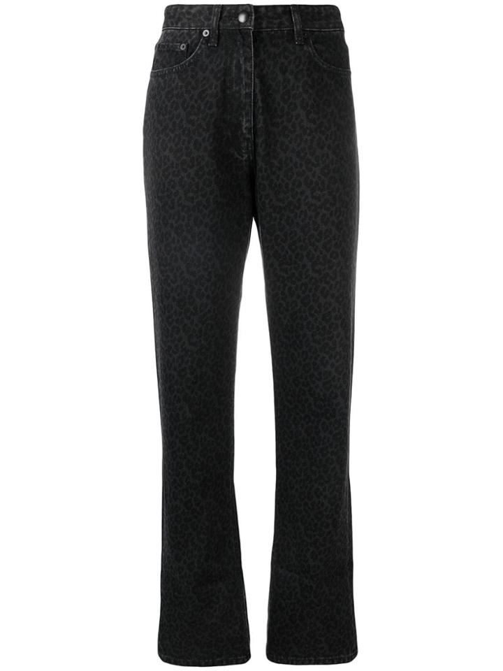 Mcq Alexander Mcqueen Leopard Print Jeans - Black