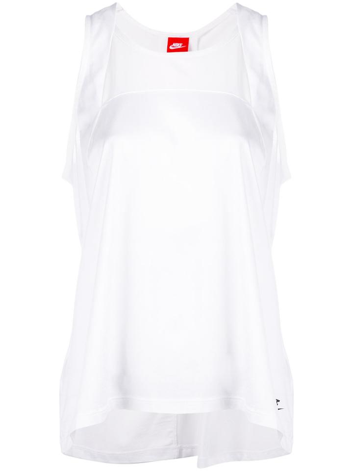 Nike - Bonded Tank Top - Women - Cotton/nylon/spandex/elastane - L, White, Cotton/nylon/spandex/elastane