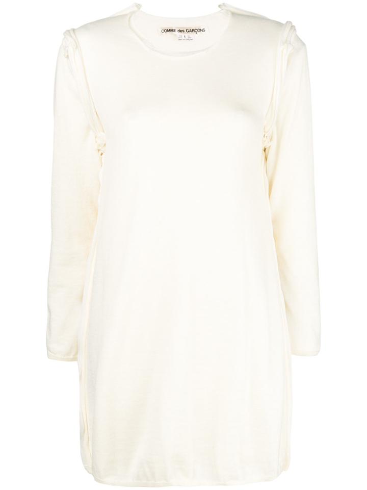 Comme Des Garçons Raw Seam Long-line Sweater - Nude & Neutrals