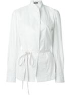 Ann Demeulemeester Wrap Shirt, Women's, Size: 42, White, Cotton