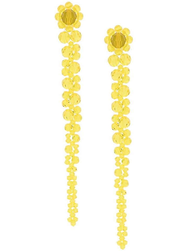 Simone Rocha Beaded Drop Earrings - Yellow